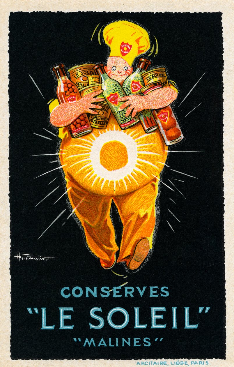 Le Soleil Malines Konserven - Werbung von Unbekannter Künstler