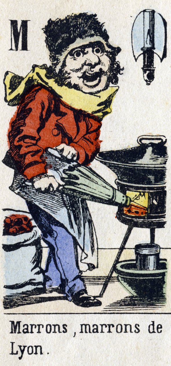 Buchstabe M: "Braun, Braun von Lyon". Alphabet "Kindervergnügen". Imaging von Epinal, ca. 1890. Beliebte Serie. Kleines Heft mit 8 Seiten. von Unbekannt