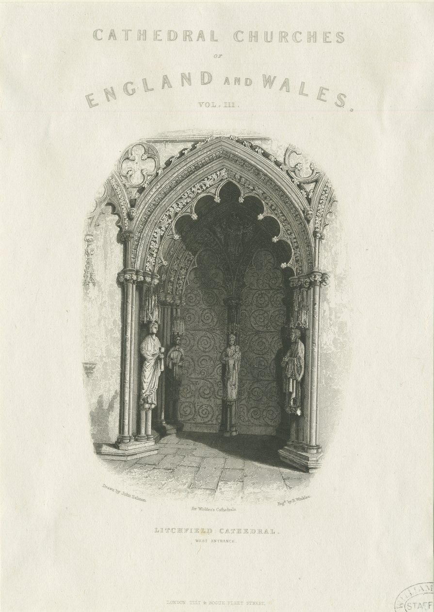 Lichfield Kathedrale - Westliches Portal von Unbekannt