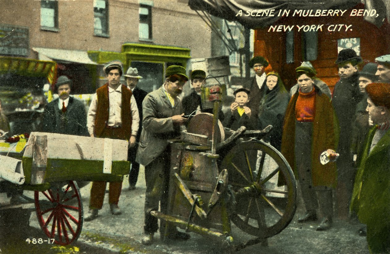 Lower East Side, New York City, eine Szene in Mulberry Bend von Unbekannter Künstler