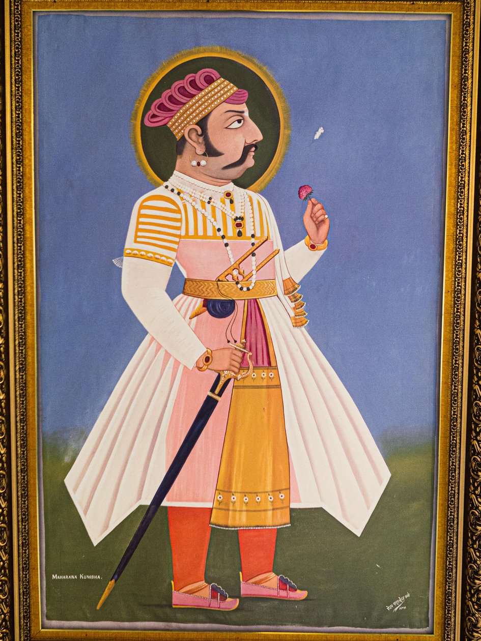 Maharaja Kumbha, Gemälde, Mehrangarh-Fort, Jodhpur, Rajasthan, Indien, Asien von Unbekannter Künstler