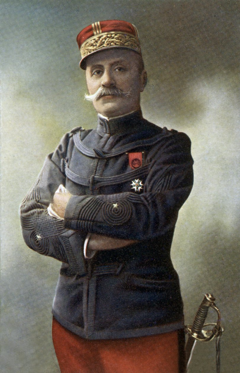Marschall Ferdinand Foch (1851-1929), Divisionsgeneral der französischen Armee, dann Befehlshaber der alliierten Armeen im Norden, Generalstabschef der französischen Armee und Generalissimus der alliierten Truppen im März 1918, erlangt den Rang eines Marsc von Unbekannter Künstler