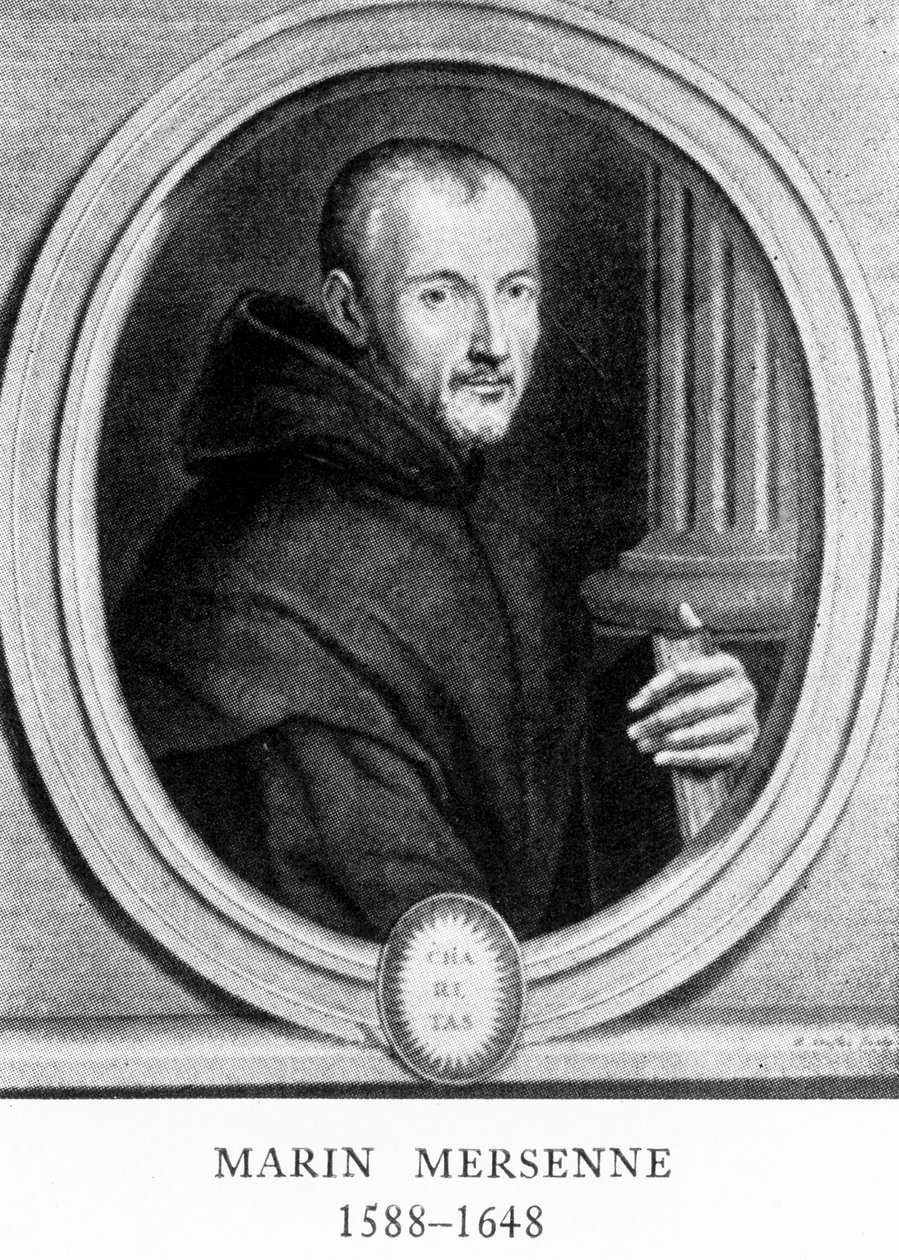 Marin Mersenne, französischer Mathematiker und Wissenschaftler, frühes 17. Jahrhundert von Unbekannt