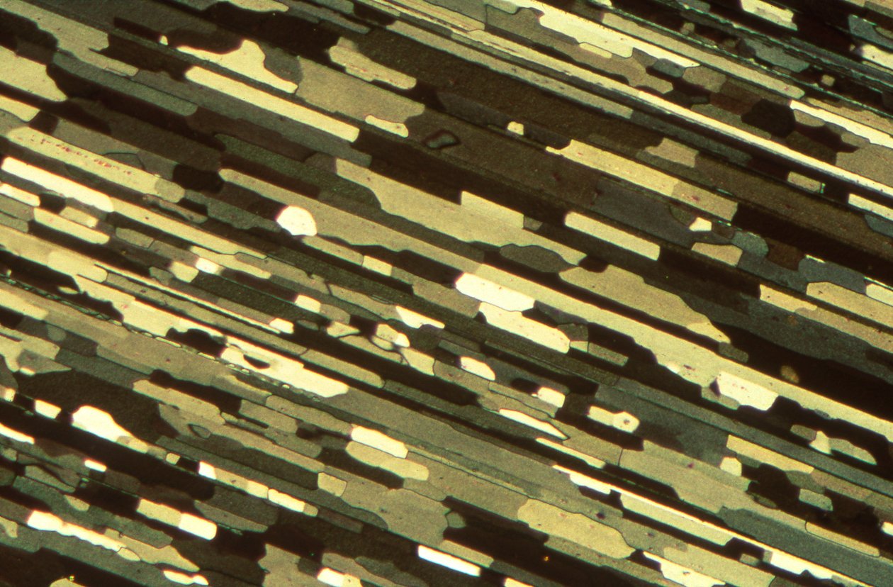 Mikrographien (Licht) Eloxiertes extrudiertes Aluminium, Lichtmikrographie von Unbekannt