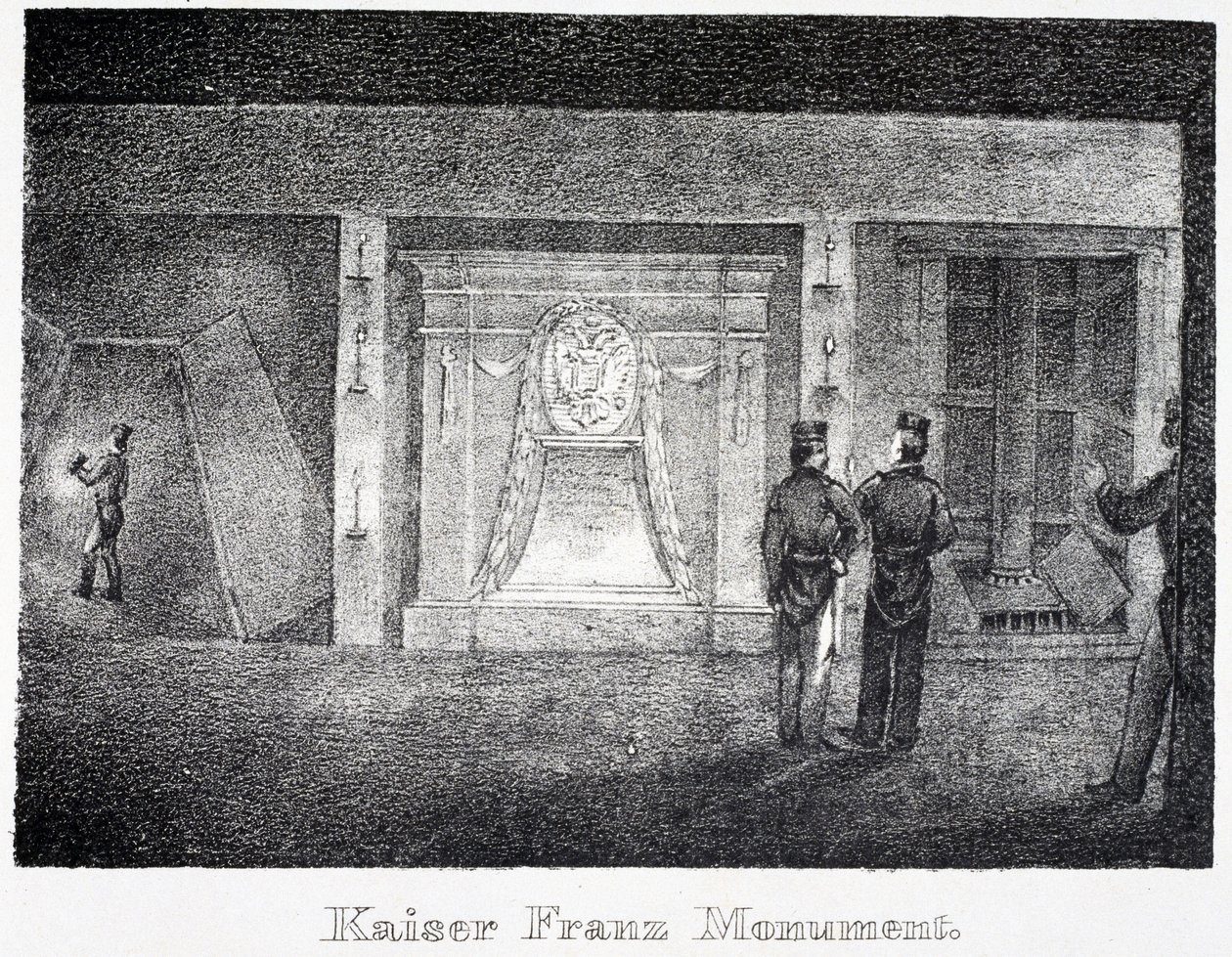 Salzmine: unterirdisches Denkmal für Kaiser Franz, am Eingang zur Mine, in Durrnburg, Österreich von Unbekannt