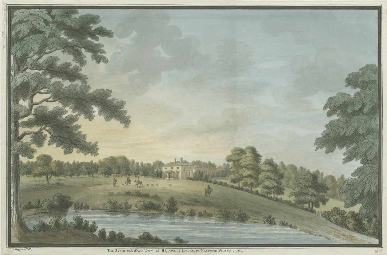 Needwood - Brickley Lodge, 1786 von Unbekannt