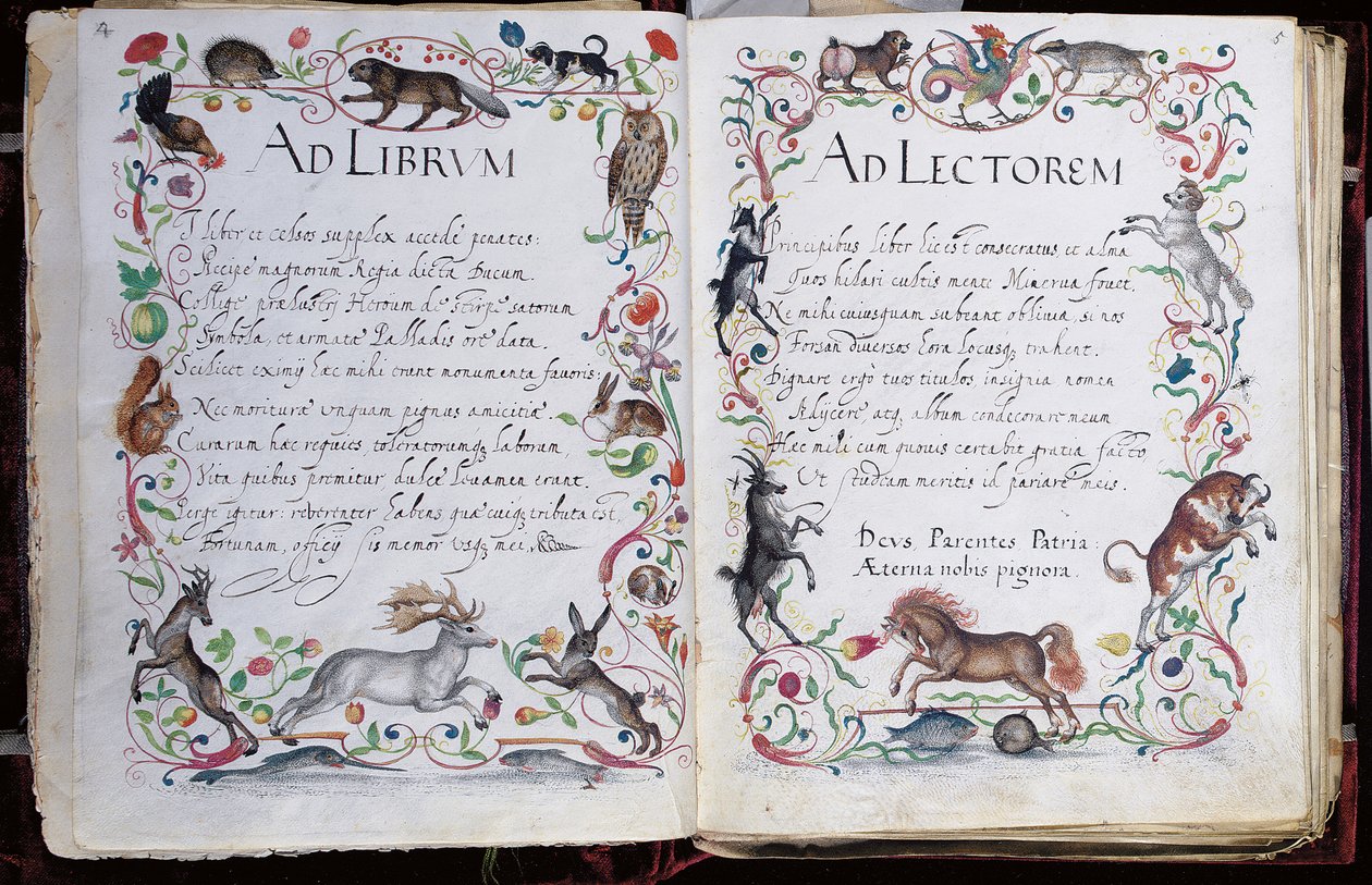 Seiten aus dem Album Amicorum von Philipp Hainhofer, 1596-1633 von Unbekannt