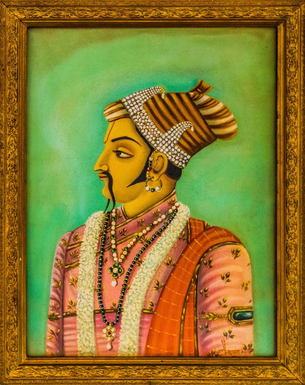 Gemälde der Maharajas im Stadtpalast, Jaisalmer, Rajasthan, Indien, Asien von Unbekannter Künstler