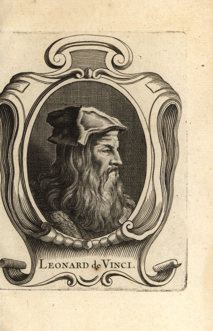 Porträt von Leonardo da Vinci, italienischer Renaissancekünstler von Unbekannter Künstler