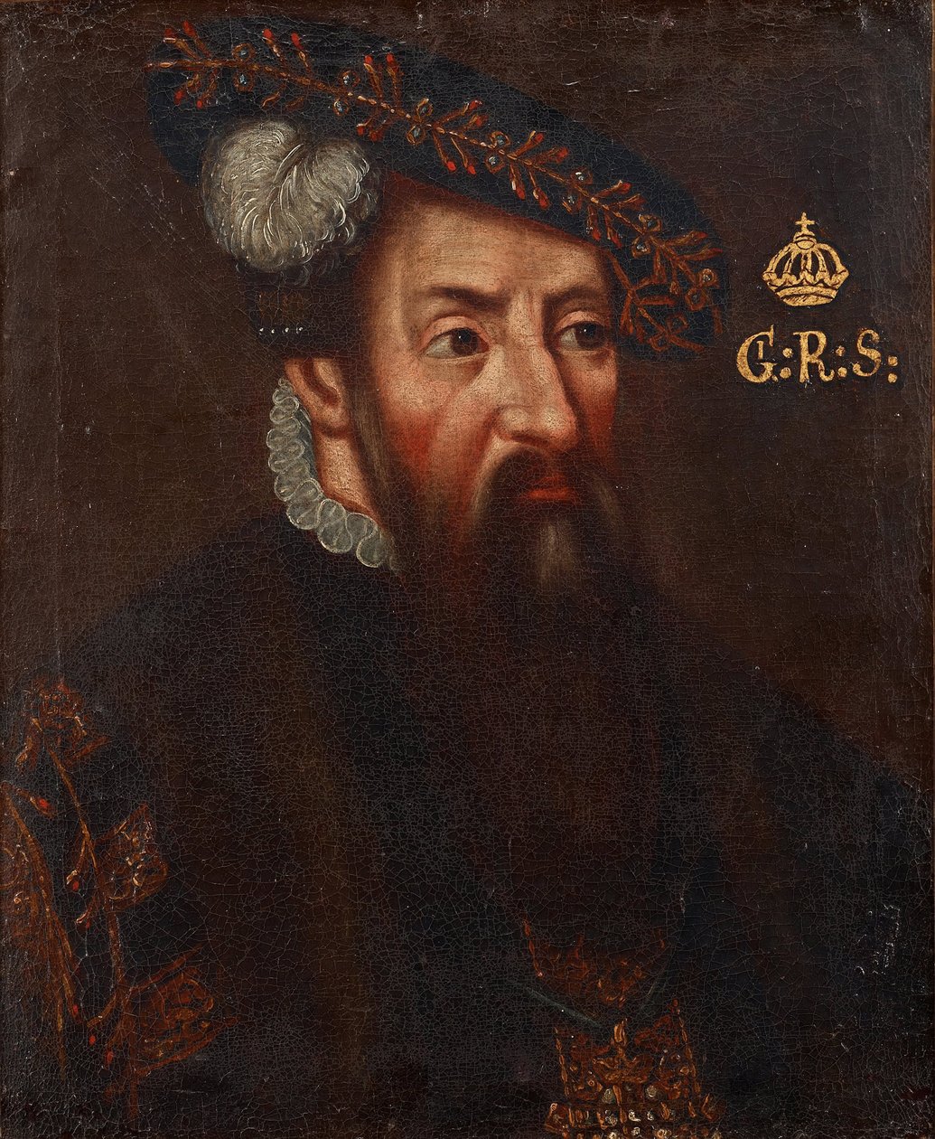 Porträt von König Gustav I. von Schweden von Unbekannt