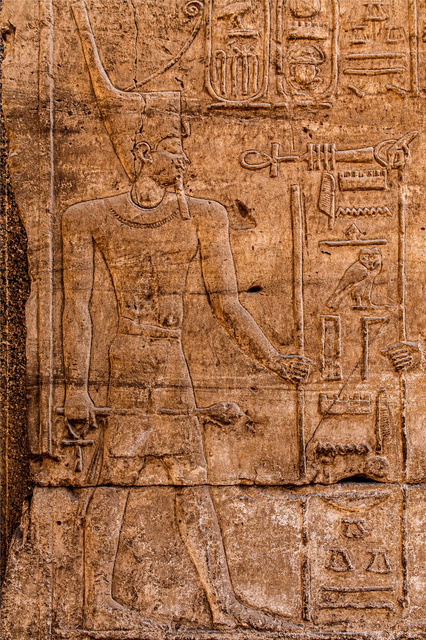 Relief, Karnak-Tempel, Luxor, Theben, Ägypten, Afrika (Foto) von Unbekannter Künstler