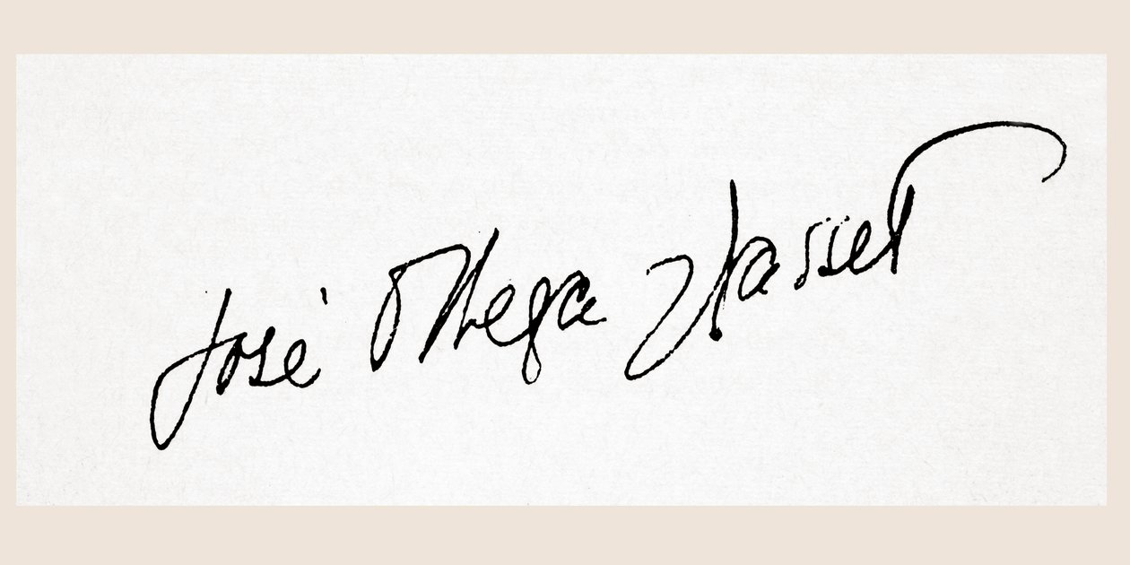Unterschrift von José Ortega y Gasset von Unbekannt