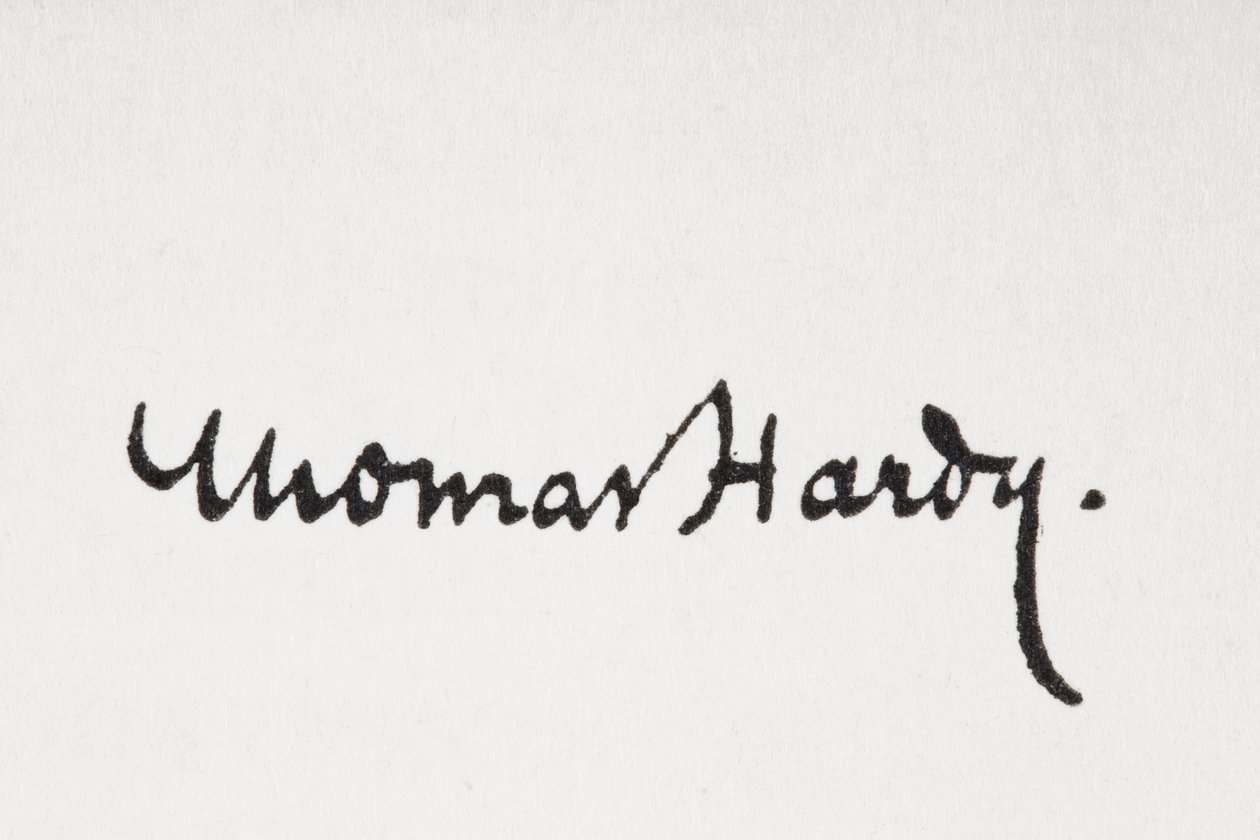 Unterschrift des Autors Thomas Hardy, aus King Albert