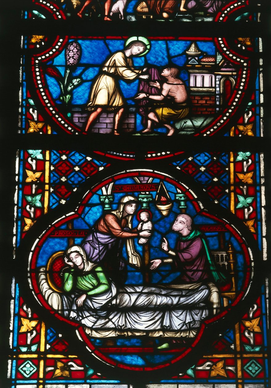Buntglasfenster der Kathedrale Notre Dame von Tournai, Belgien von Unbekannter Künstler