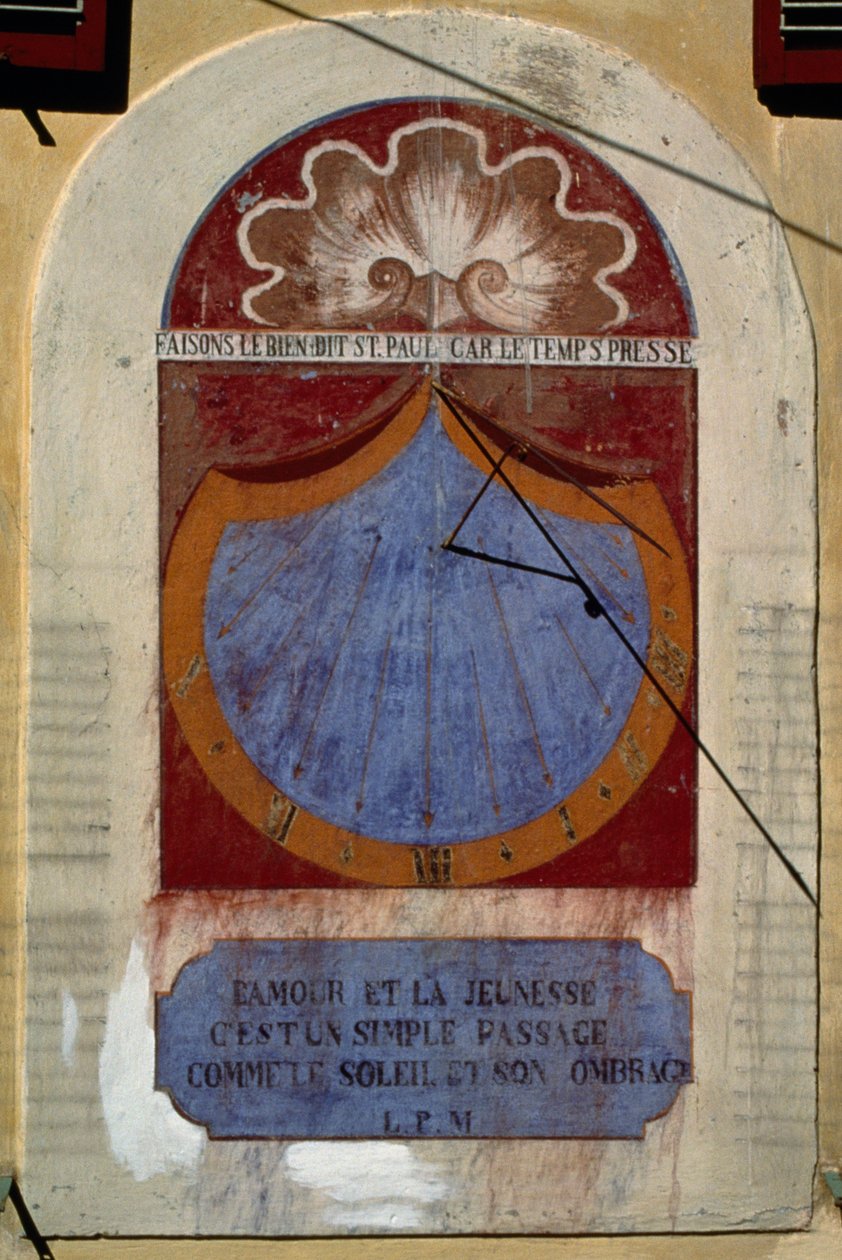 Sonnenuhr, Courmayeur, Aostatal, Italien von Benjamin Baud