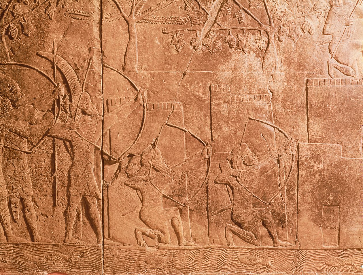 Die Belagerung von Alammu durch die Armee von Sanherib (704-681 v. Chr.) (Detail) von Unbekannt