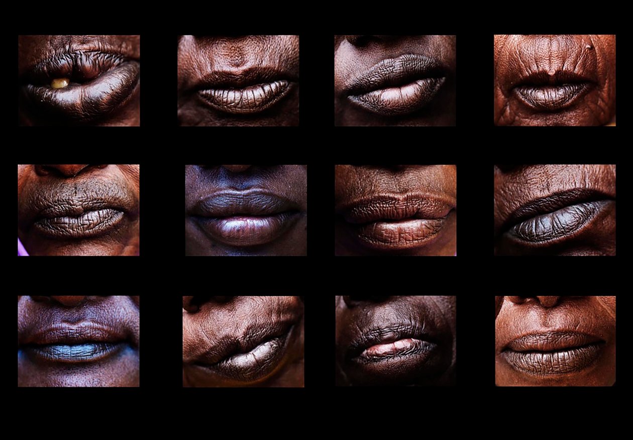 Die Münder, die in der Stille schreien, Teil einer Bilderserie aus Darfur, die Kompositbilder sind sehr stark und ein neuer Blick auf den Völkermord, Sudan, Afrika (Foto) von Unbekannter Künstler
