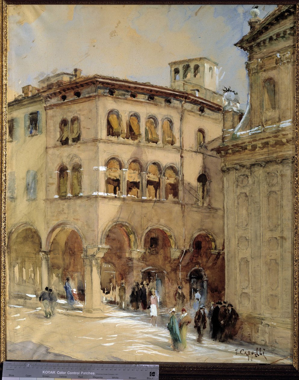 Ansicht von Modena. Aquarell von E. Cappelli. Museo Civico de Modena. von Unbekannter Künstler