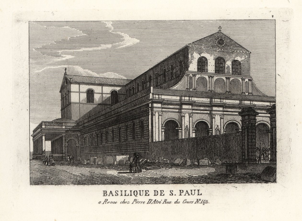Ansicht der Basilika St. Paul vor den Mauern, Rom von Unbekannt