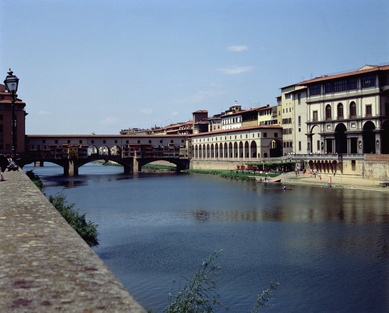 Ansicht der Ponte Vecchio und der Uffizien von Unbekannt
