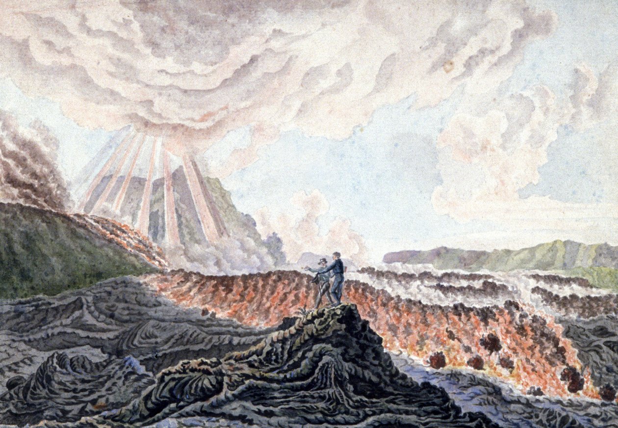Vulkanischer Ausbruch des Piton de la Fournaise, Réunion von Unbekannter Künstler