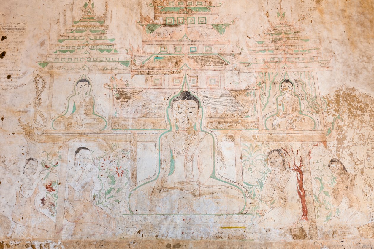 Wandmalerei, Sulamani Pahto, Bagan von Unbekannter Künstler