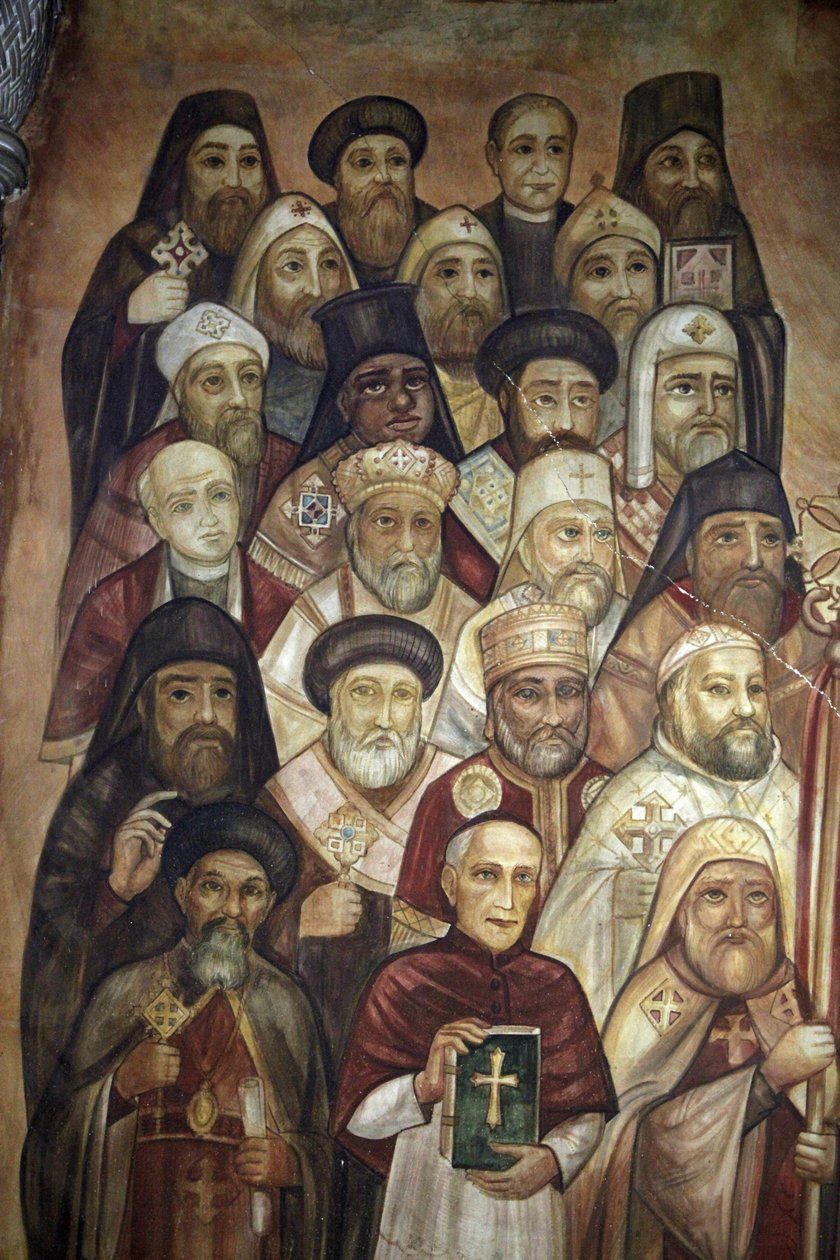 Wandgemälde im koptischen Schrein von St. Markus, Abbassya, Kairo von Unbekannt