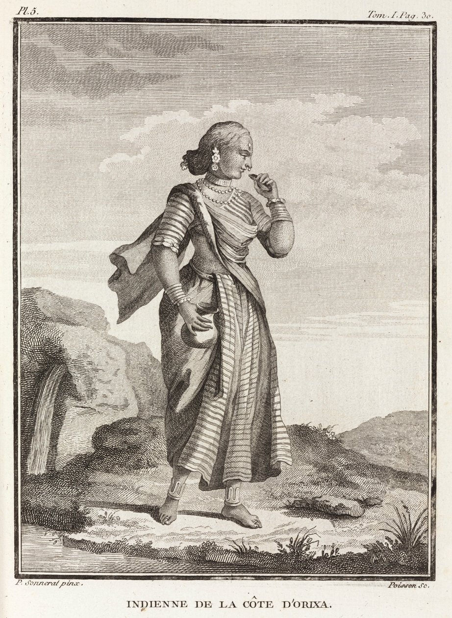 Frau von der Küste von Orissa, Indien von Unbekannt