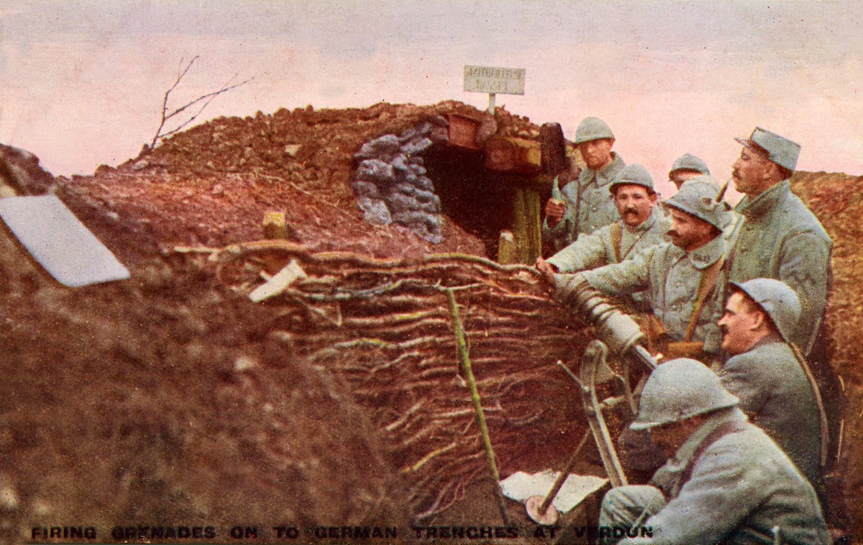 Erster Weltkrieg: Schlacht von Verdun von Unbekannter Künstler