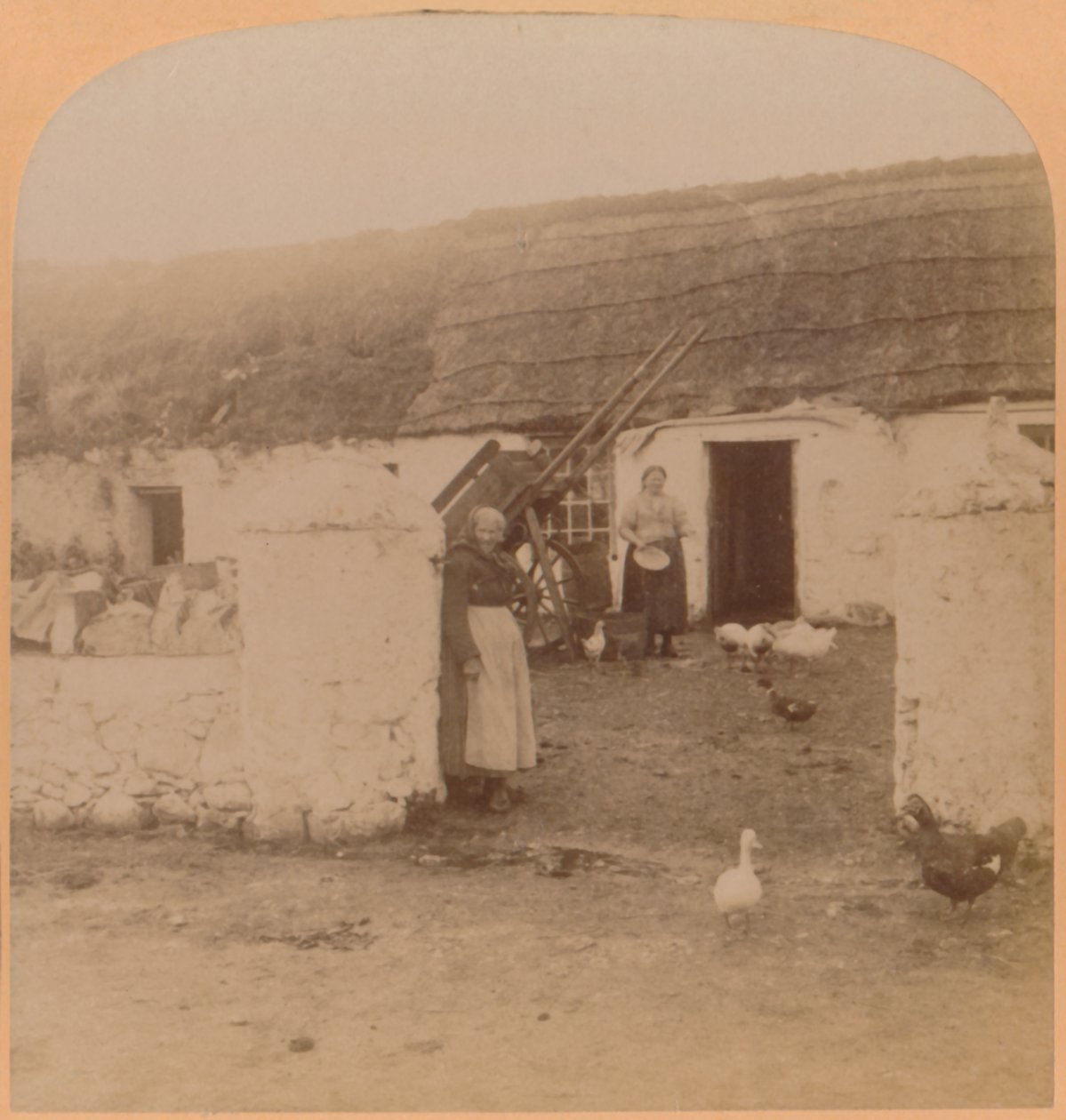 Ein charakteristisches Heim, Ballintoy Village, County Antrim, Irland, 1900 von Underwood and Underwood