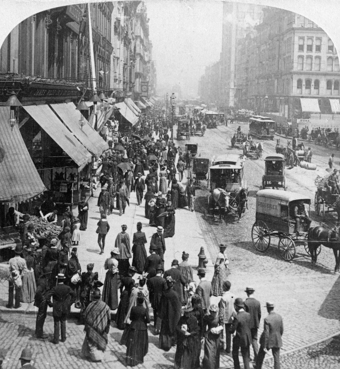 Eine Straßenszene in Chicago, Illinois, USA, 1896 von Underwood and Underwood