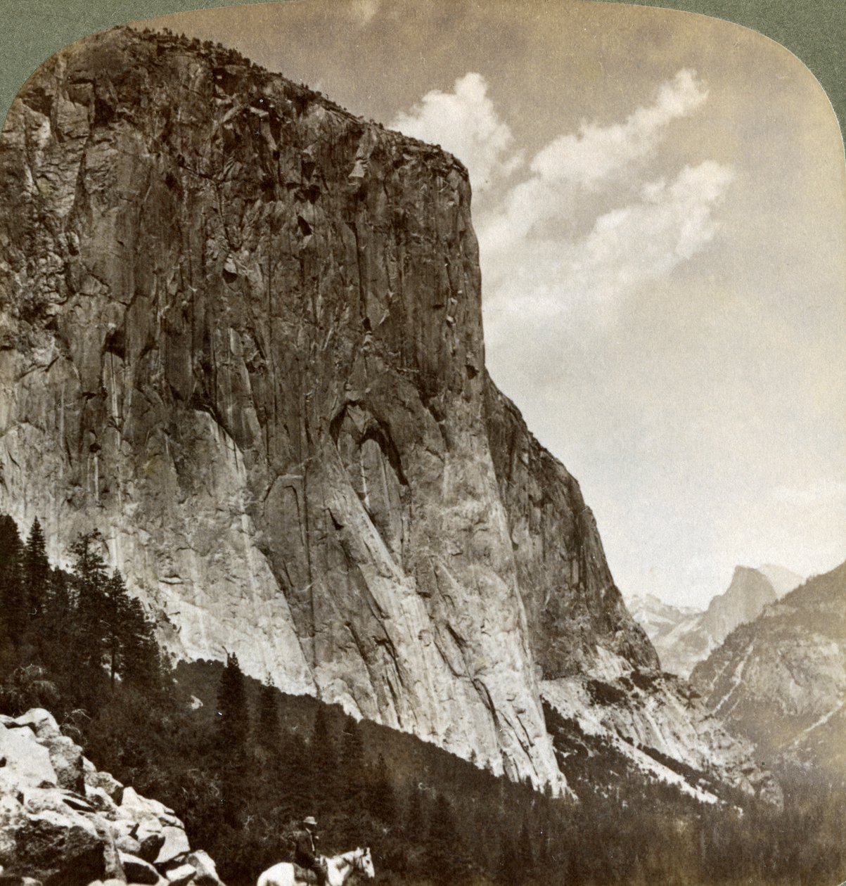 El Capitan und Half Dome, Yosemite-Tal, Kalifornien, USA, 1902 von Underwood and Underwood