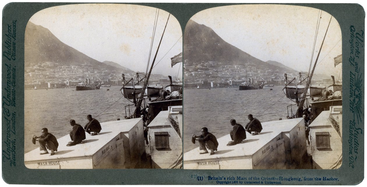Hongkong vom Hafen, 1901 von Underwood and Underwood