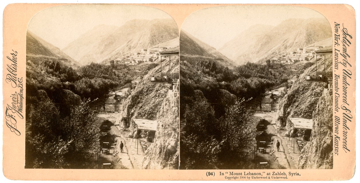 Im Libanongebirge, Zahlah, Libanon, 1900 von Underwood and Underwood