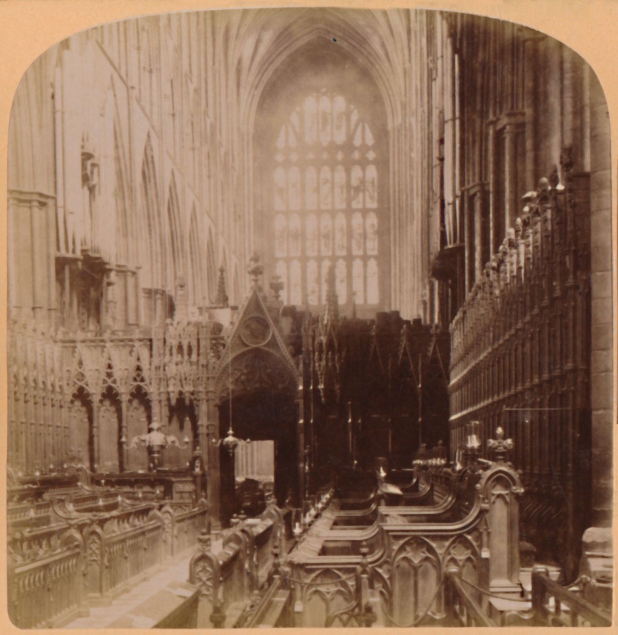 Innenansicht der Westminster Abbey, London, England, 1896 von Underwood and Underwood