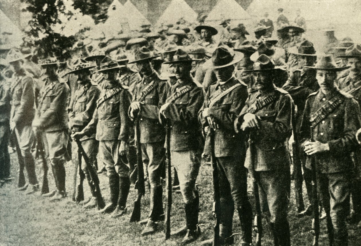 Soldaten aus Australien, Neuseeland, Kanada und Südafrika, 1914-1918, um 1920 von Underwood and Underwood