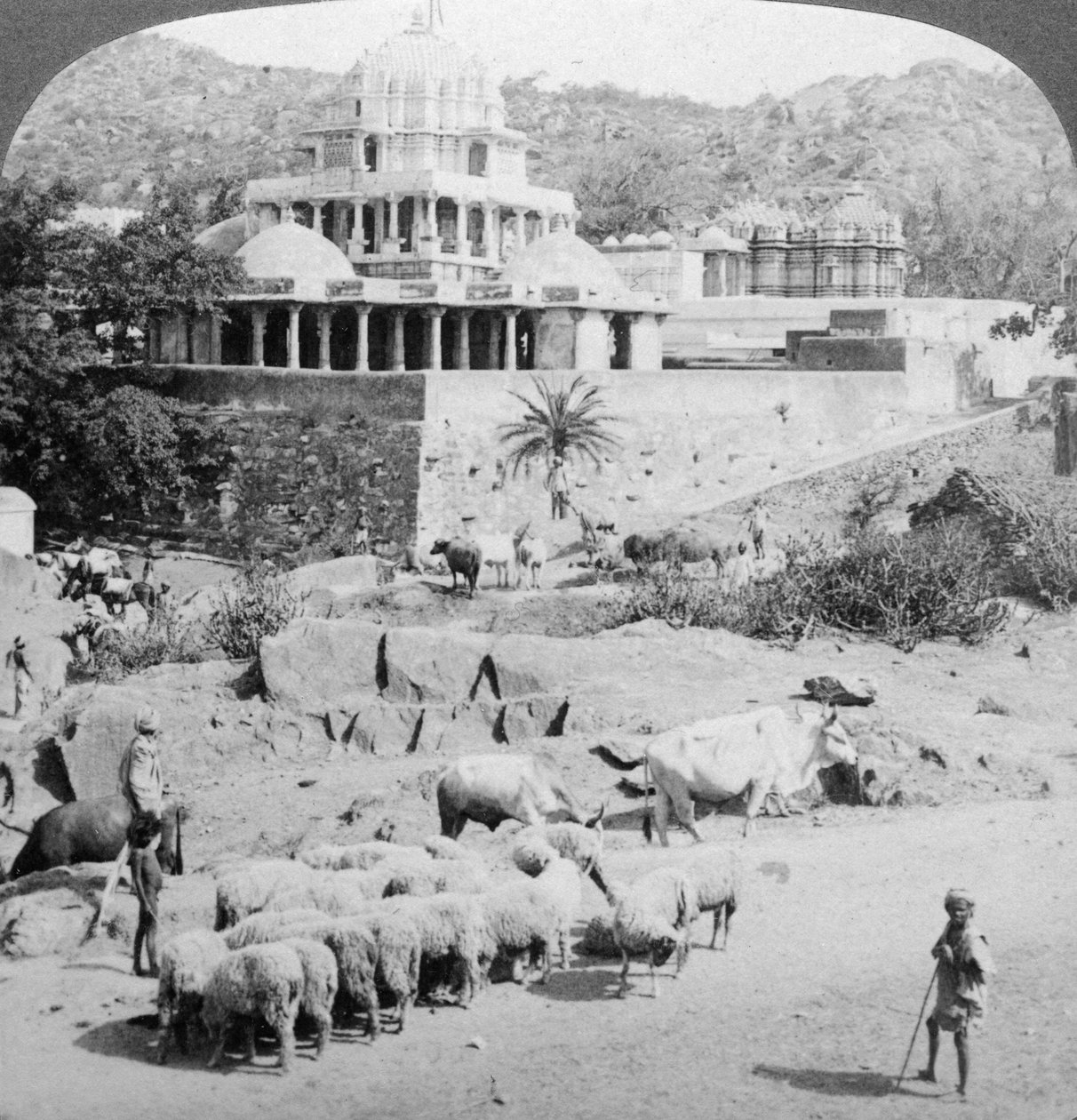 Tempel der Jains, Mount Abu, Indien, 1902 von Underwood and Underwood