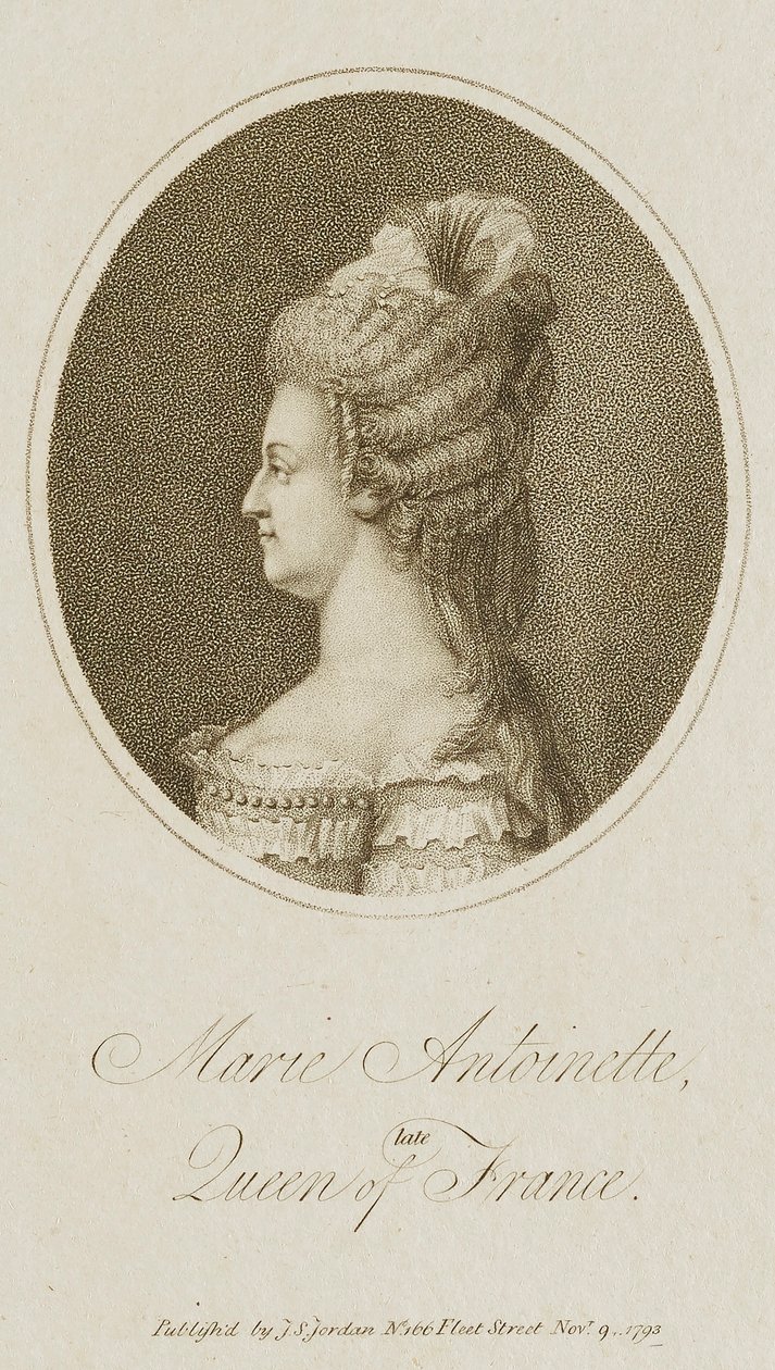 Marie Antoinette, verstorbene Königin von Frankreich von Unidentified