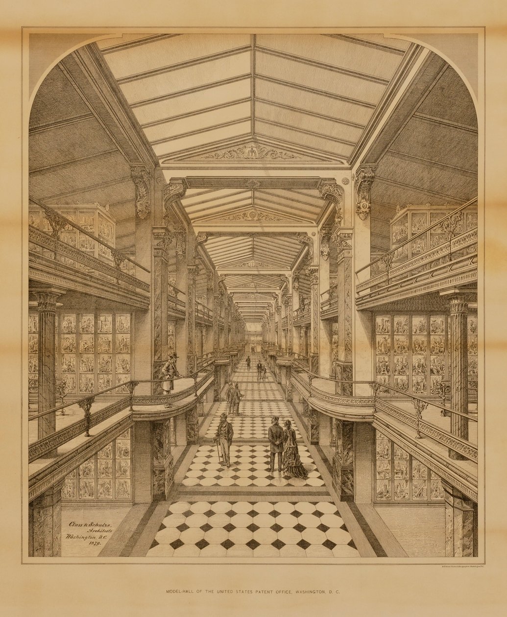 Modellhalle des US-Patentamts, Washington, D.C. von Unidentified