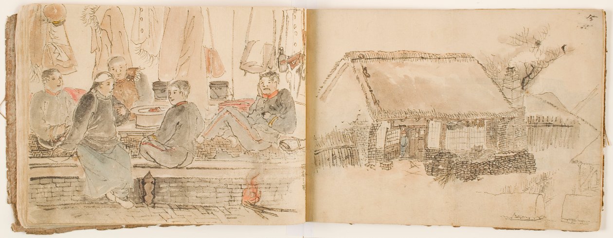 Skizzenbuch des Künstlers aus dem Russisch-Japanischen Krieg von Unknown
