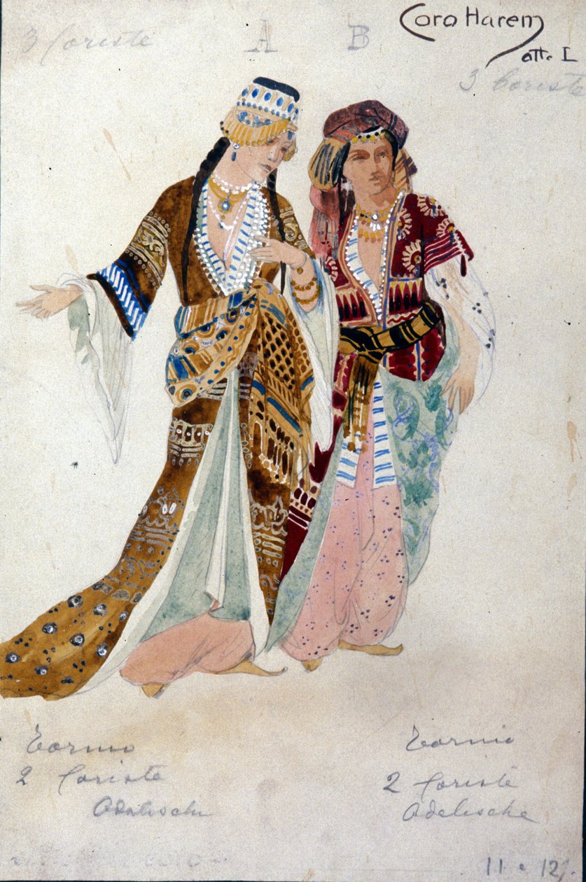 Kostüme für die Frauen des Harems, aus der Oper Oberon, von Carl Maria von Weber von Unknown