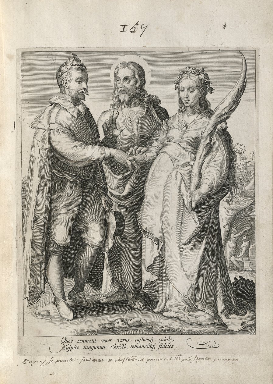 Quos connectit amor verus (Allegorie der treuen Ehe) von Unknown