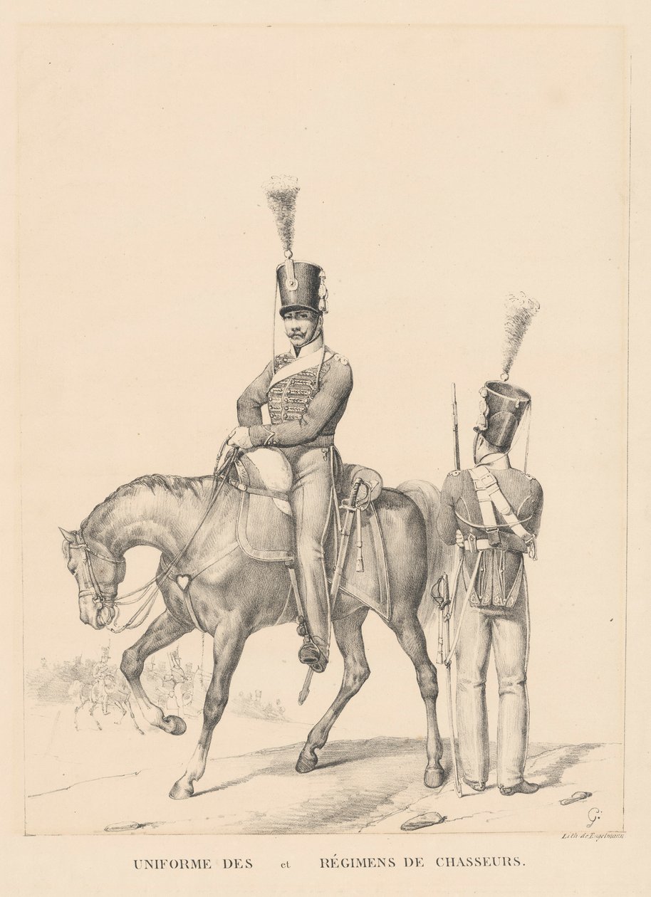 Uniforme des et Régimens de Chasseurs (Kavallerieuniformen) von Unknown
