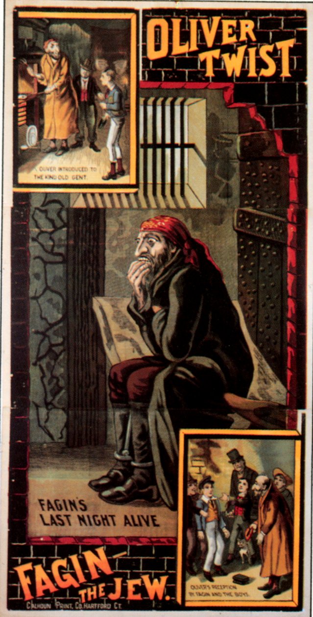 1880er UK Oliver Twist Buchplatte von Unknown Artist