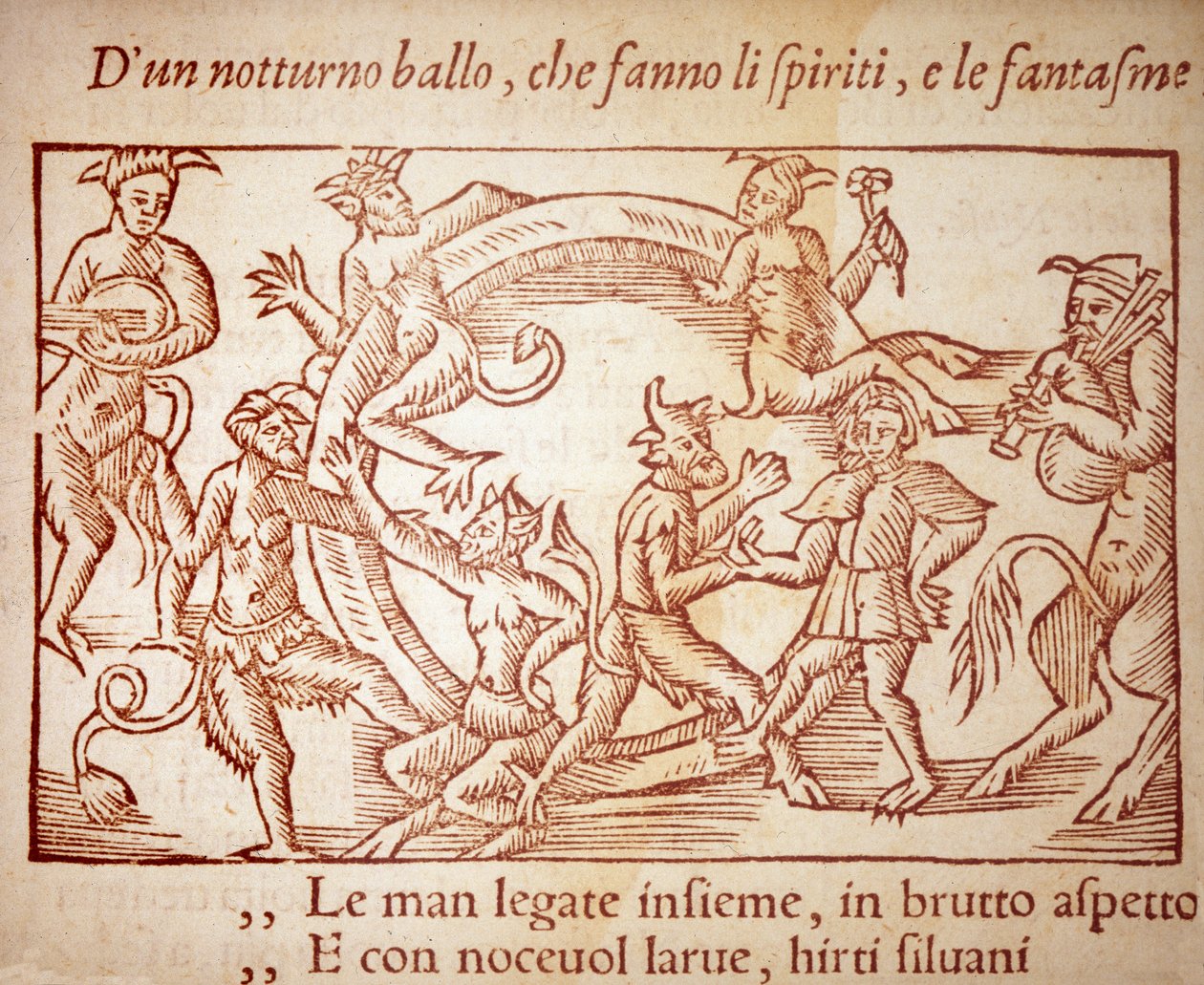 Ein Sabbat, Gravur von Olaus Magnus in 