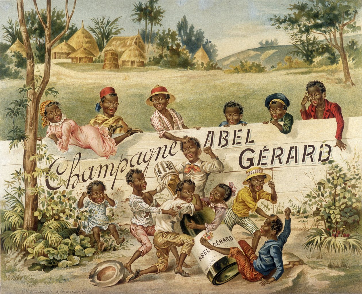 Werbeplakat für Champagner Abel Gérard, Ende des 19. Jahrhunderts von Unknown artist