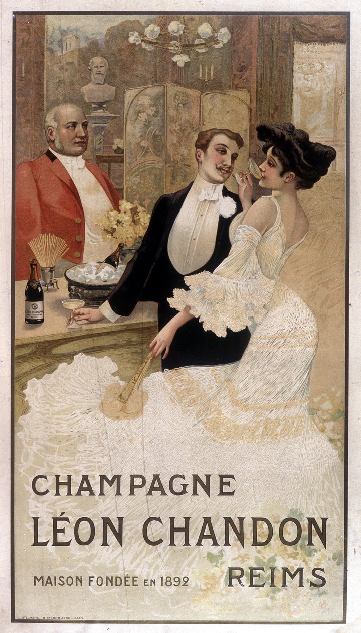 Werbeplakat für Léon Chandon Champagner, Ende des 19. Jahrhunderts von Unknown artist