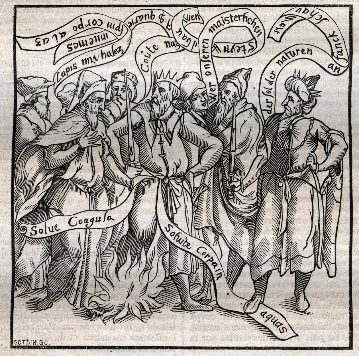Alchemie: Der Torf der hermetischen Philosophen. 1857 von Unknown Artist