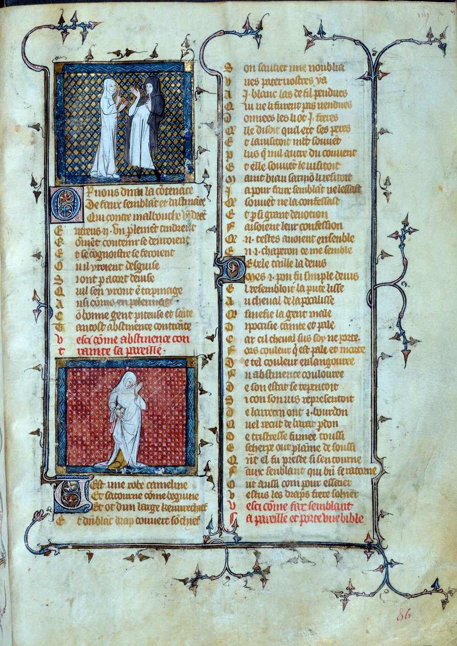 Allegorische Darstellung der Liebe, die die Fallen von Malebouche spielt, unterhalb der Figur der Abstinenz von Unknown artist