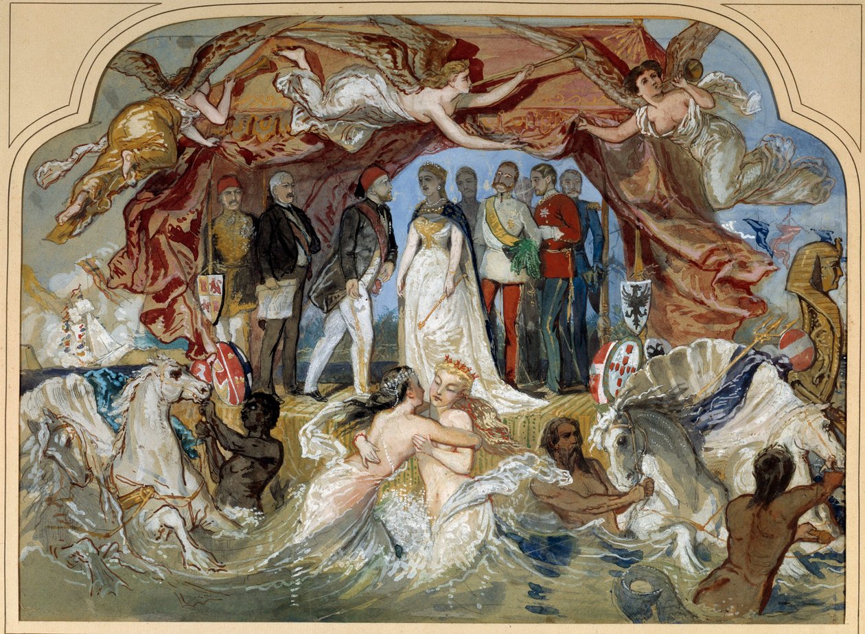 Allegorie zur Einweihung des Suezkanals Die Kaiserin Eugenie (1826-1920) in Port Said am 17. November von Unknown artist
